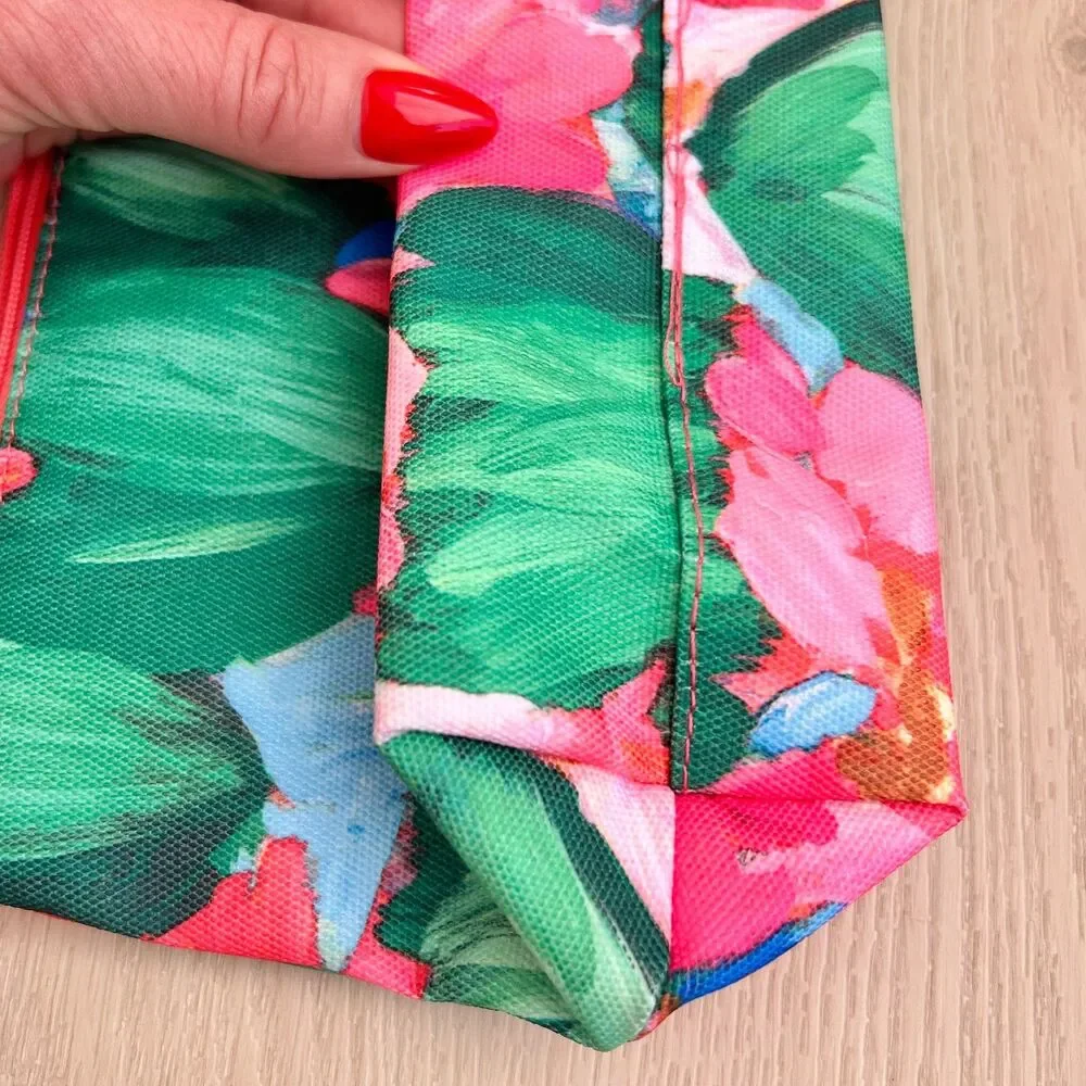 LuLu Dk For Clinique Limited Edition GWP Flower Makeup Cosmetic Zip Travel Bag